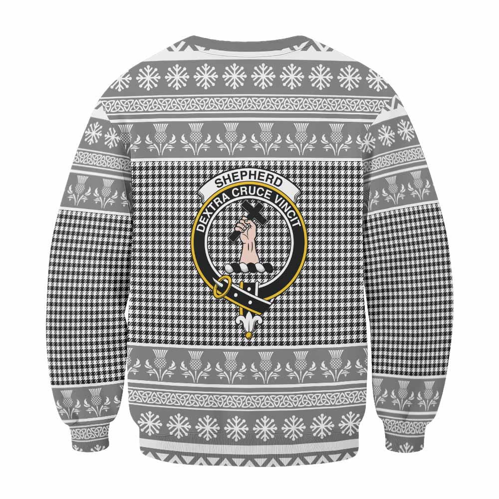 Shepherd Clan Tartan Christmas Sweatshirt with Family Crest - Tartan Vibes Clothing