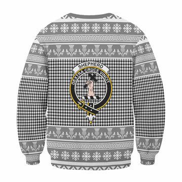 Shepherd Clan Tartan Christmas Sweatshirt with Family Crest