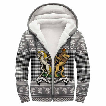 Shepherd Clan Tartan Crest Christmas Fleece Hoodie Coat of Arms Funny Style
