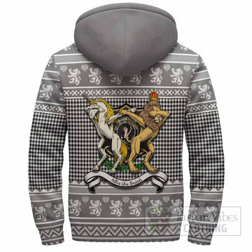 Shepherd Clan Tartan Crest Christmas Fleece Hoodie Coat of Arms Funny Style