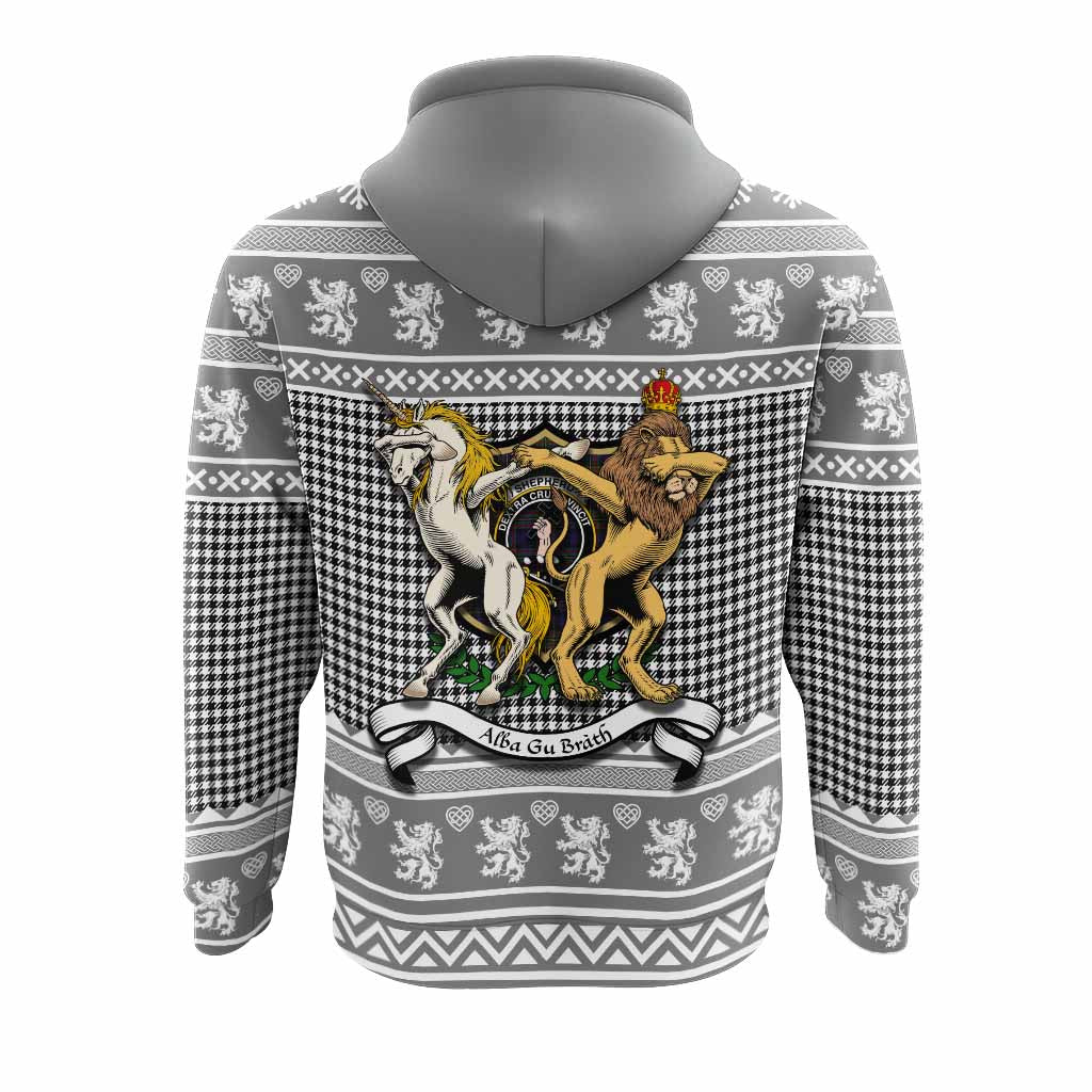 Shepherd Clan Tartan Crest Christmas Hoodie Coat of Arms Funny Style - Tartan Vibes Clothing