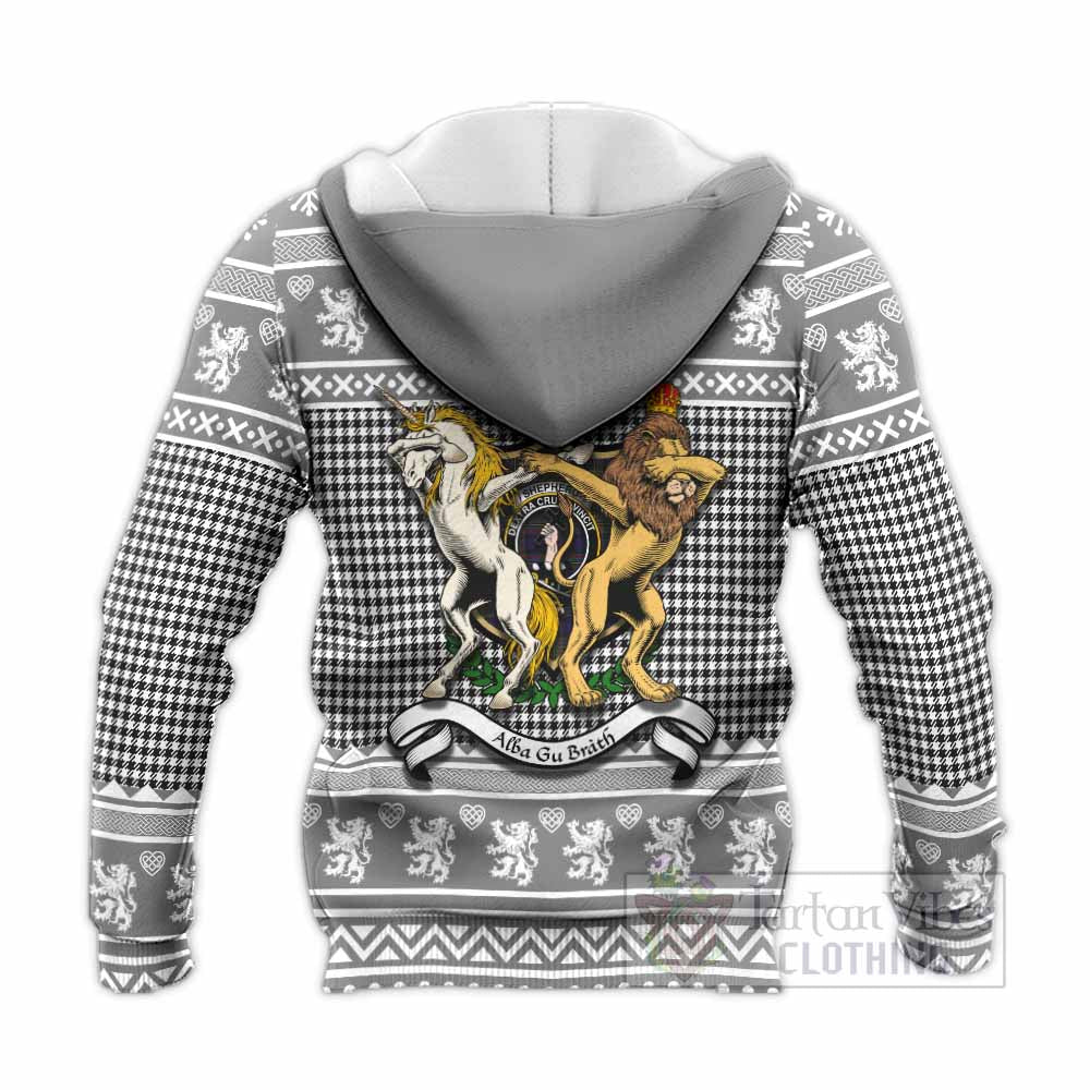 Shepherd Clan Tartan Crest Christmas Knitted Hoodie Coat of Arms Funny Style - Tartan Vibes Clothing