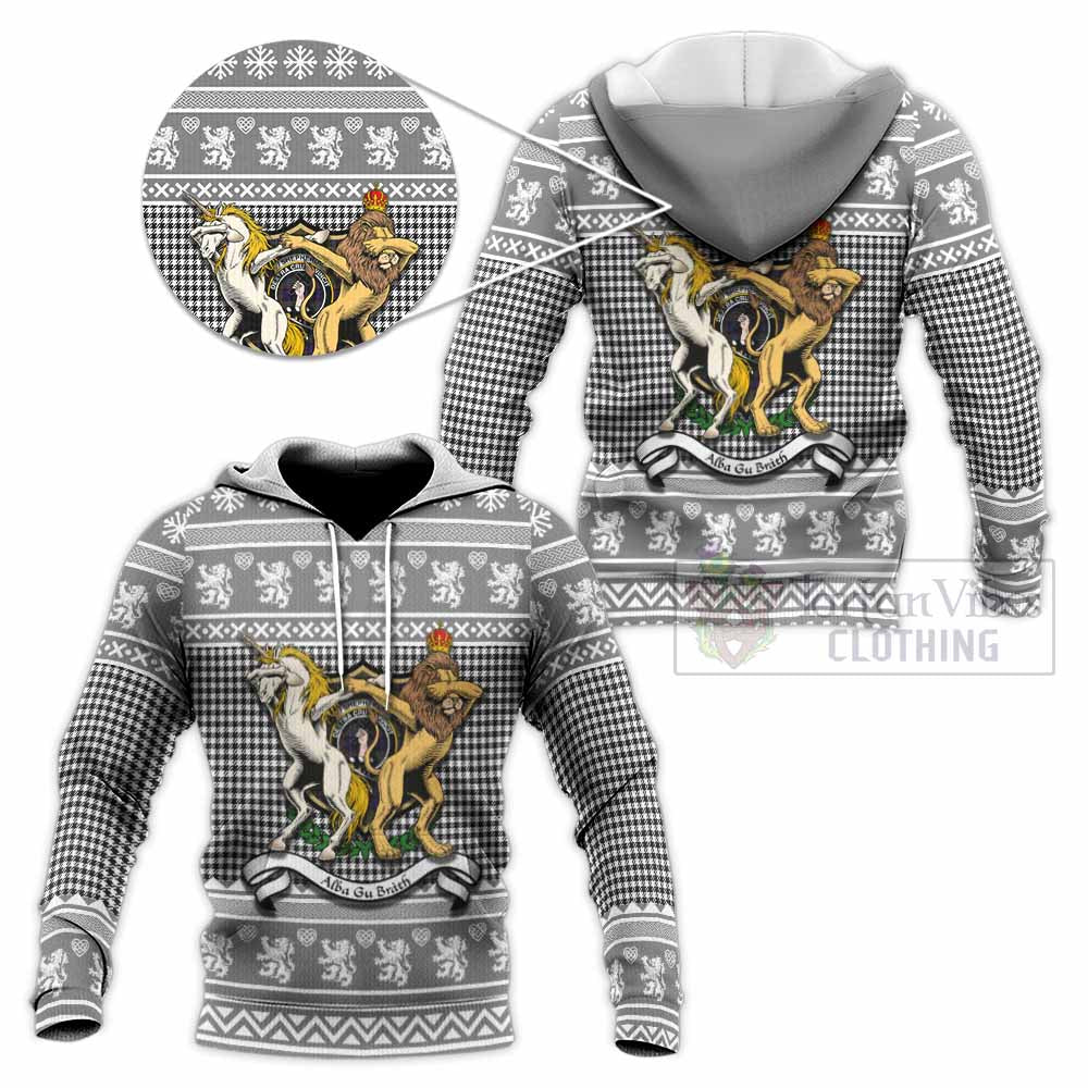 Shepherd Clan Tartan Crest Christmas Knitted Hoodie Coat of Arms Funny Style - Tartan Vibes Clothing
