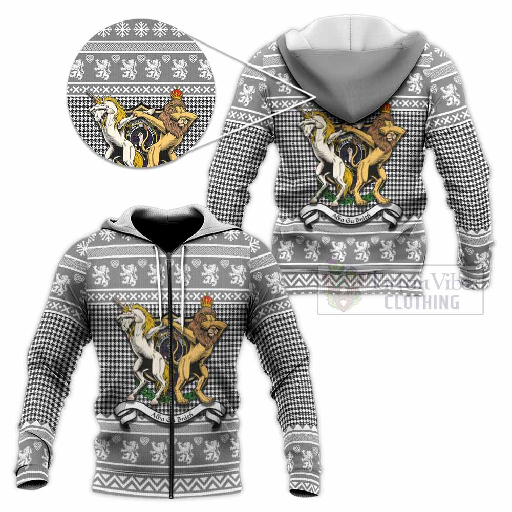Shepherd Clan Tartan Crest Christmas Knitted Hoodie Coat of Arms Funny Style - Tartan Vibes Clothing