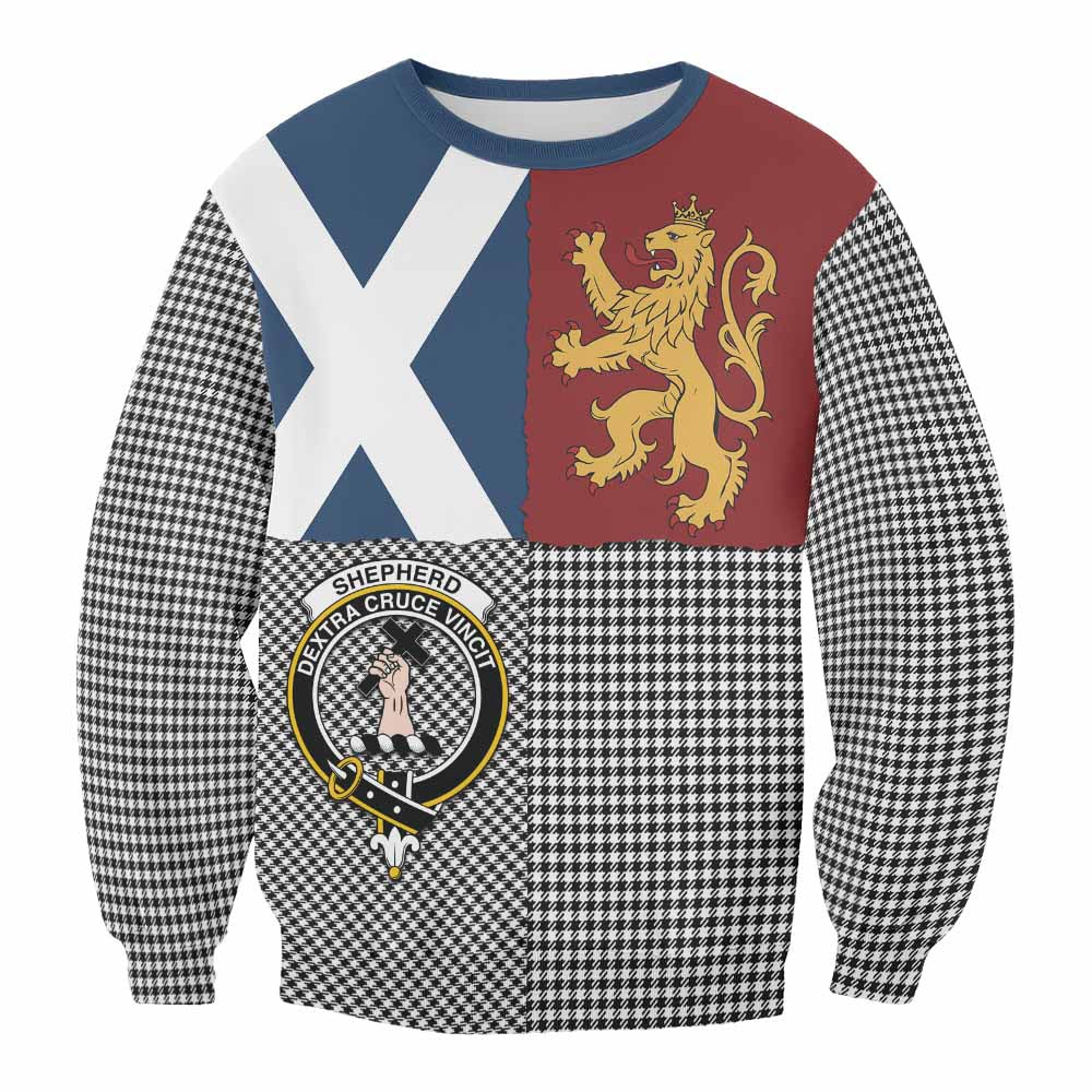 Shepherd Crest Tartan Sweatshirt with Lion Rampant Saltire Style