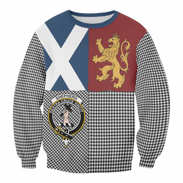 Shepherd Crest Tartan Sweatshirt with Lion Rampant Saltire Style