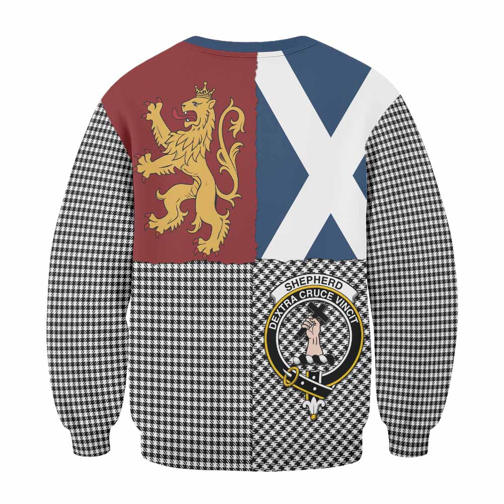 Shepherd Crest Tartan Sweatshirt with Lion Rampant Saltire Style