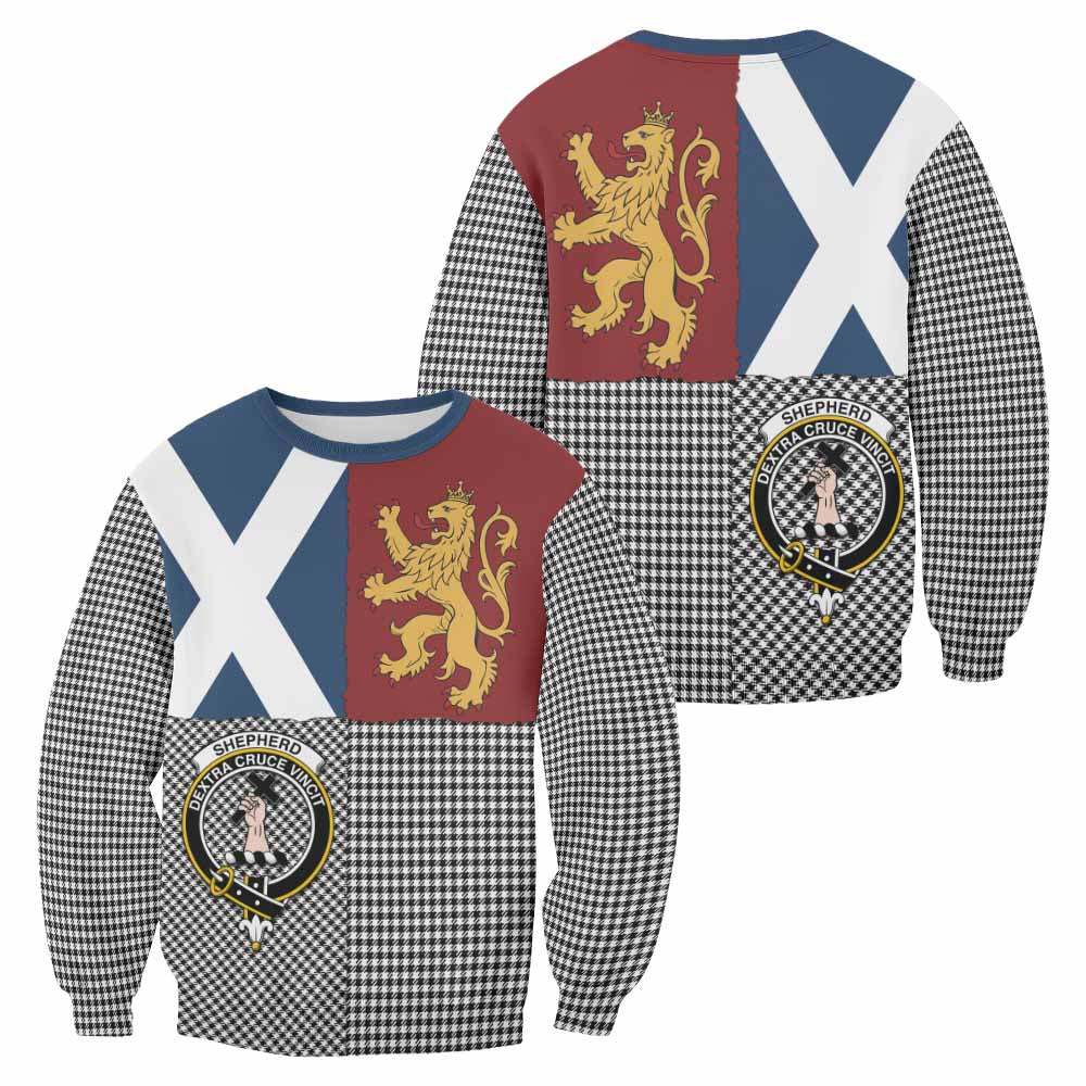 Shepherd Crest Tartan Sweatshirt with Lion Rampant Saltire Style