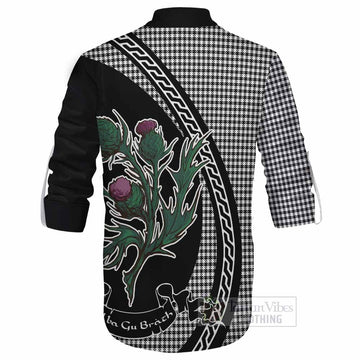 Shepherd Family Crest Tartan Ghillie Shirt Alba Thistle Inspired