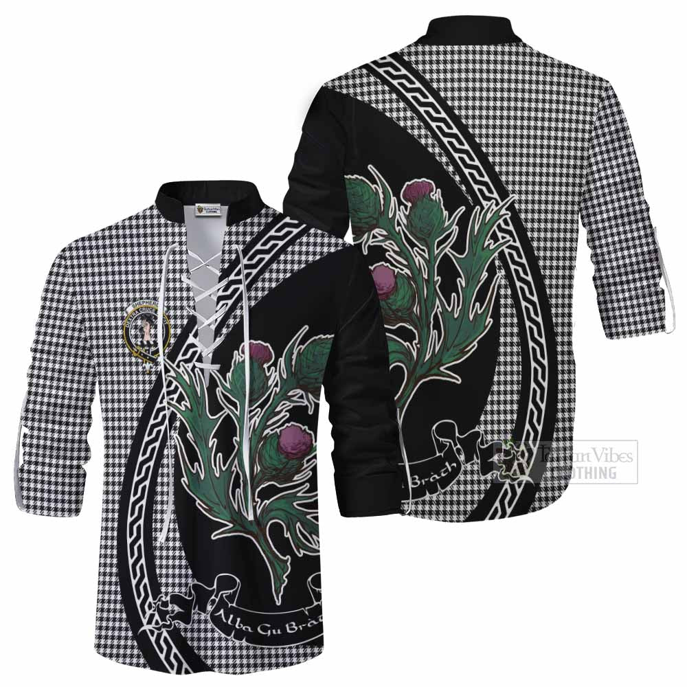 Shepherd Family Crest Tartan Ghillie Shirt Alba Thistle Inspired - Tartan Vibes Clothing