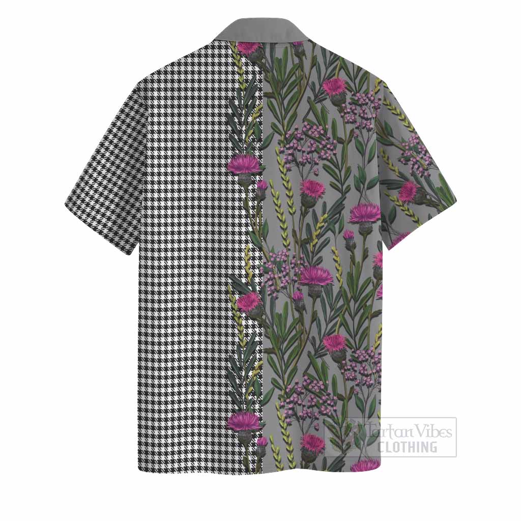 Shepherd Family Crest Tartan Hawaiian Shirt Scottish Thistle Flower Pattern Half Style - Tartan Vibes Clothing
