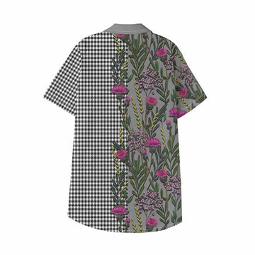 Shepherd Family Crest Tartan Kid Hawaiian Shirt Scottish Thistle Flower Pattern Half Style - Tartan Vibes Clothing