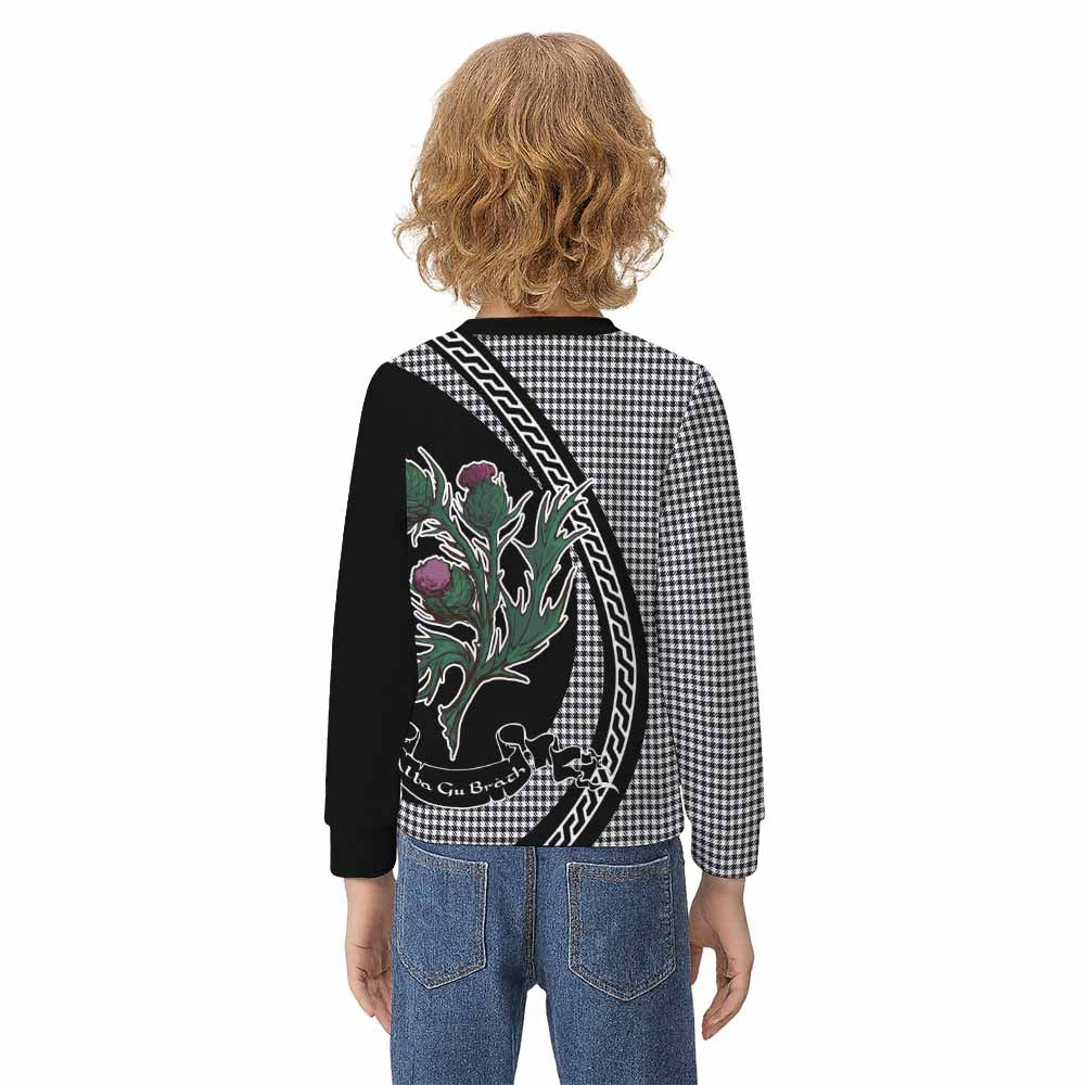 Shepherd Family Crest Tartan Kid Knitted Sweatshirt Alba Thistle Inspired - Tartan Vibes Clothing