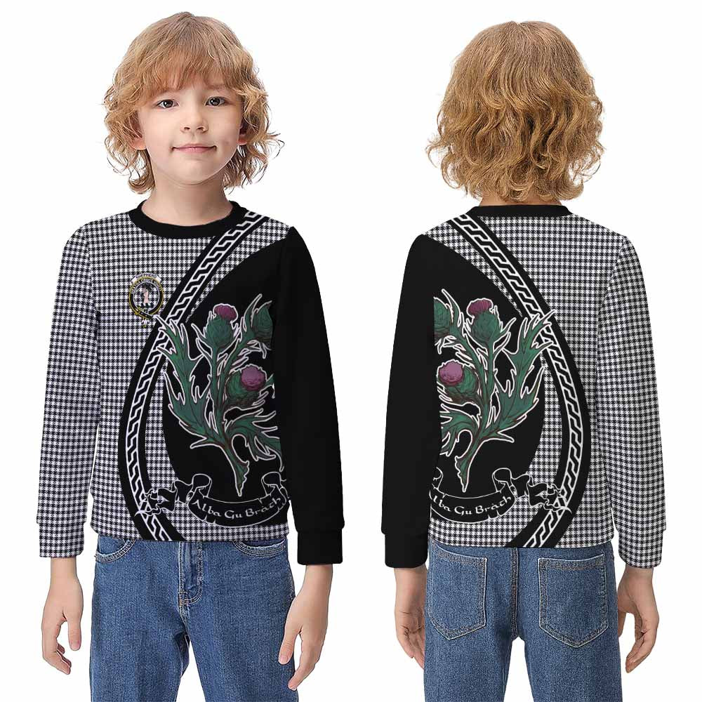 Shepherd Family Crest Tartan Kid Knitted Sweatshirt Alba Thistle Inspired - Tartan Vibes Clothing