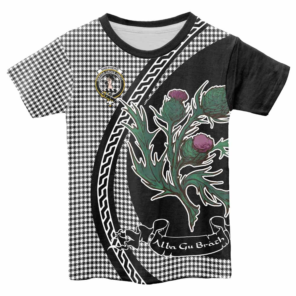 Shepherd Family Crest Tartan Kid T-shirt Alba Thistle Inspired - Tartan Vibes Clothing