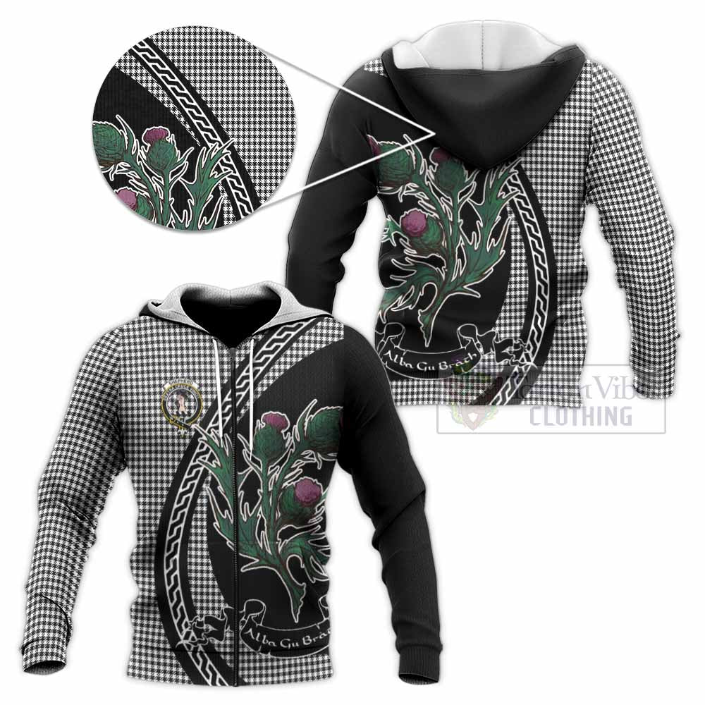 Shepherd Family Crest Tartan Knitted Hoodie Alba Thistle Inspired - Tartan Vibes Clothing