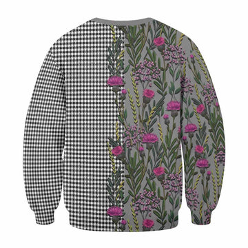 Shepherd Family Crest Tartan Sweatshirt Scottish Thistle Flower Pattern Half Style