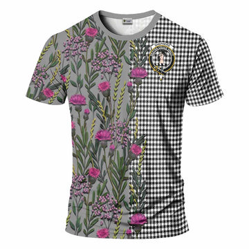 Shepherd Family Crest Tartan T-Shirt Scottish Thistle Flower Pattern Half Style - Tartan Vibes Clothing