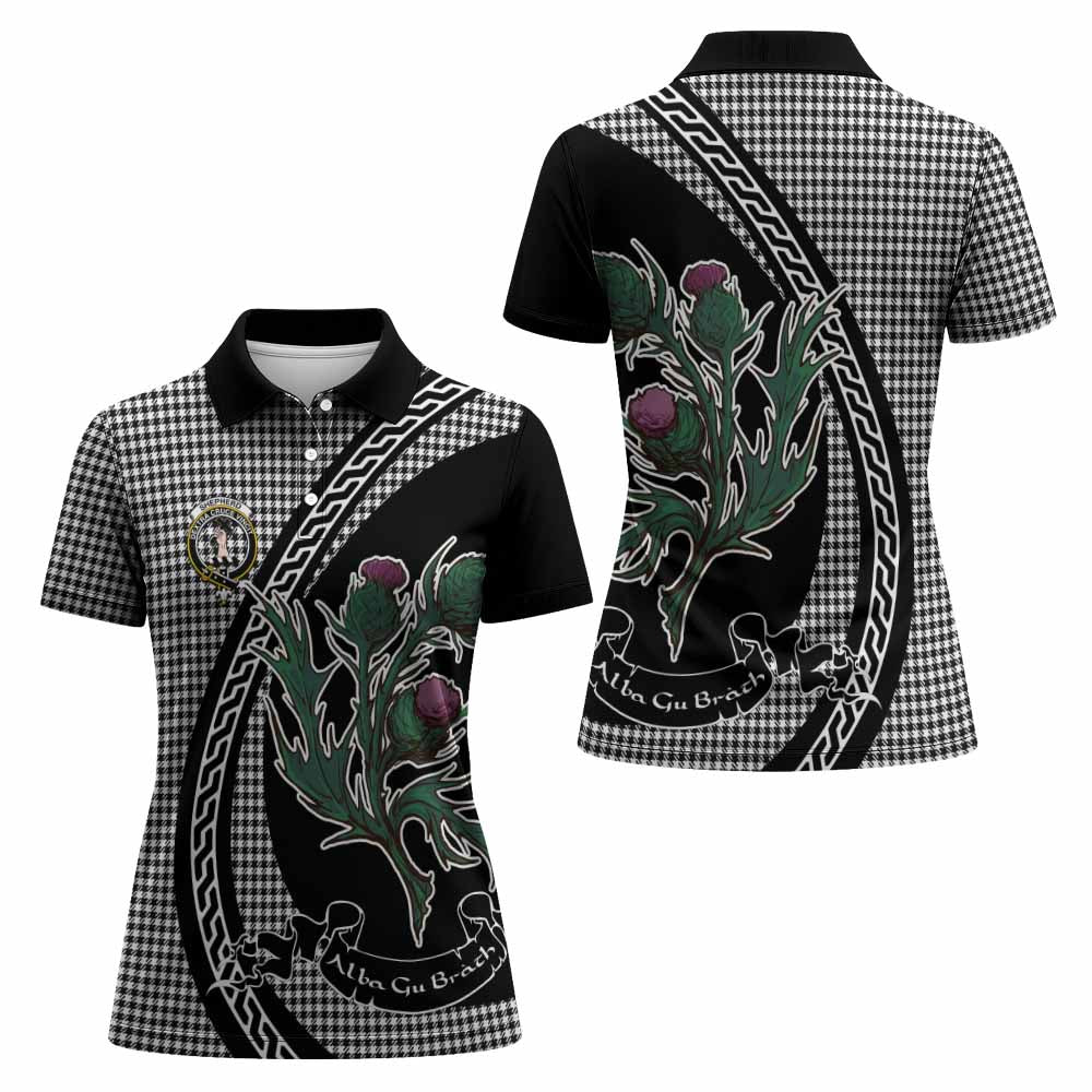 Shepherd Family Crest Tartan Women Polo Shirt Alba Thistle Inspired - Tartan Vibes Clothing