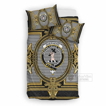 Shepherd Scottish Tartan Crest Bedding Set Royal Stylized