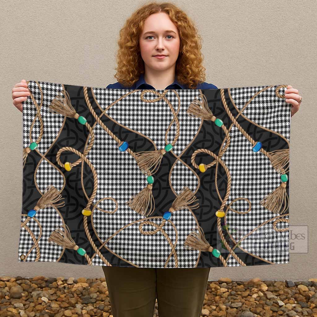 Shepherd Scottish Tartan Twisted Ropes Stylized House Flag - Tartan Vibes Clothing