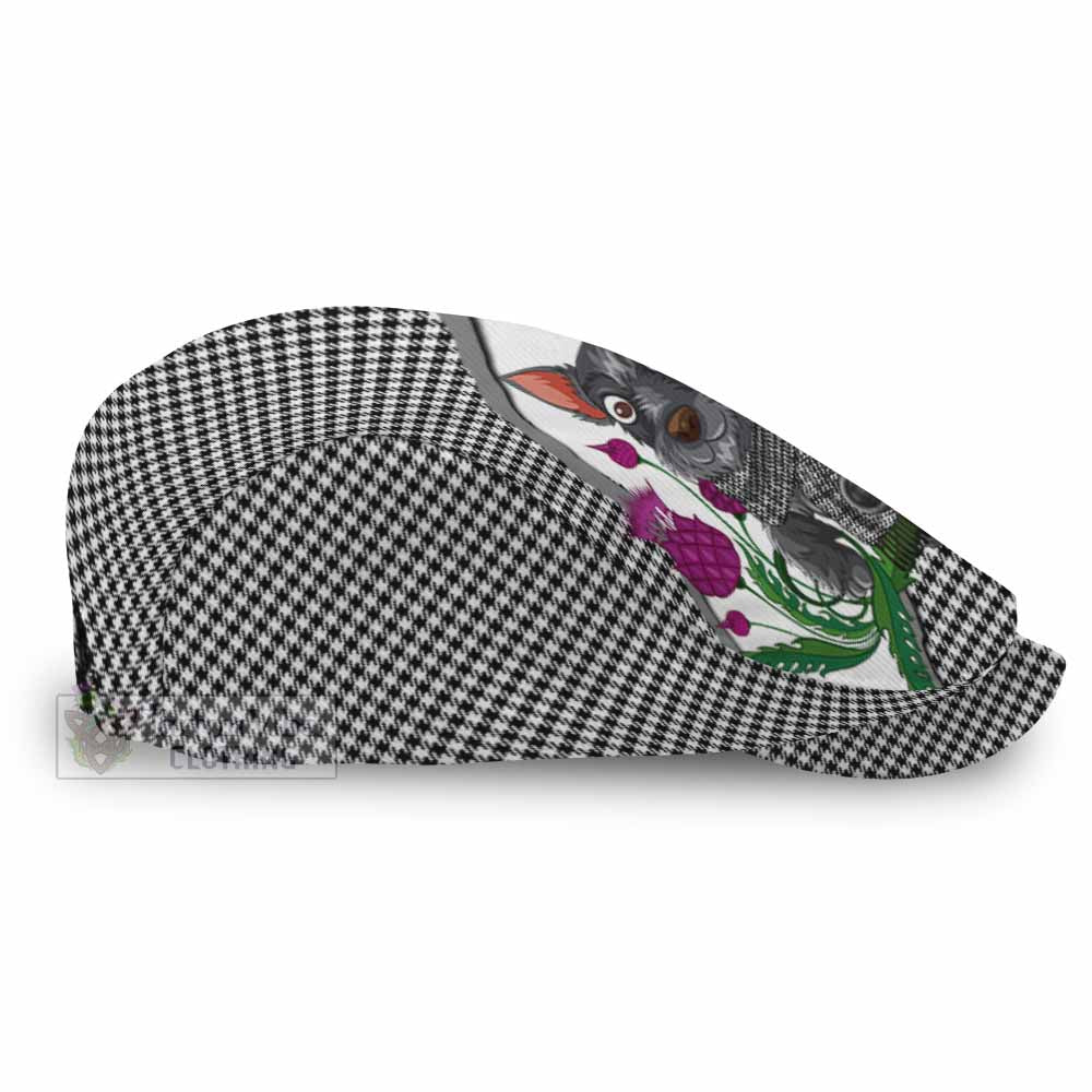 Shepherd Scottish Terrier Tartan Flat Cap, Jeff Cap Thistle Heritage Art - Tartan Vibes Clothing