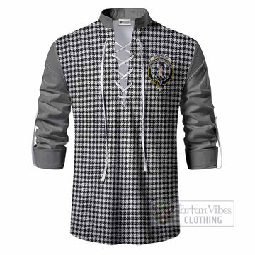 Shepherd Tartan Accent Ghillie Shirt with Family Crest