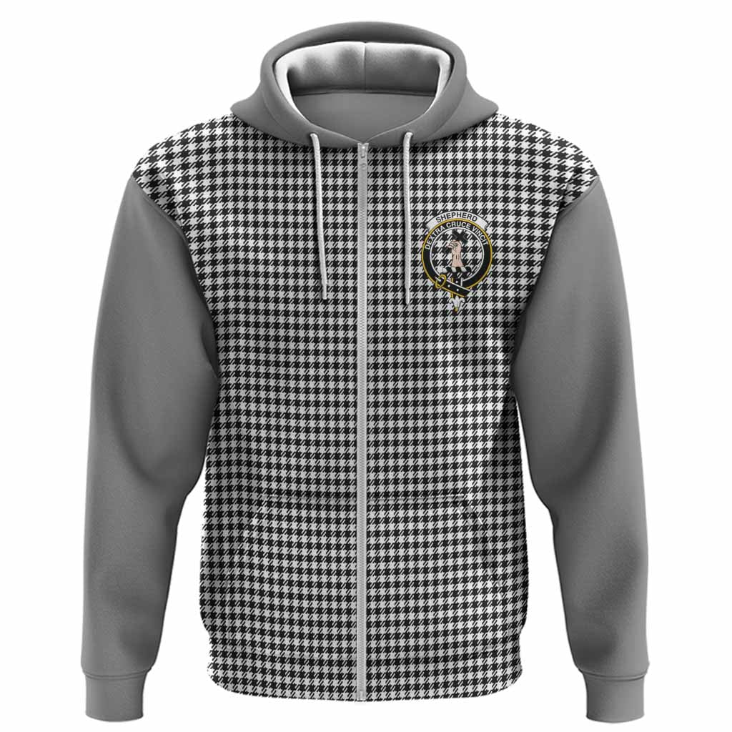 Shepherd Tartan Accent Hoodie with Family Crest