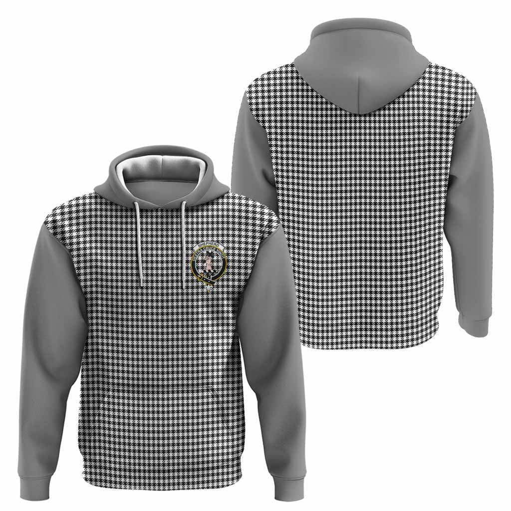 Shepherd Tartan Accent Hoodie with Family Crest