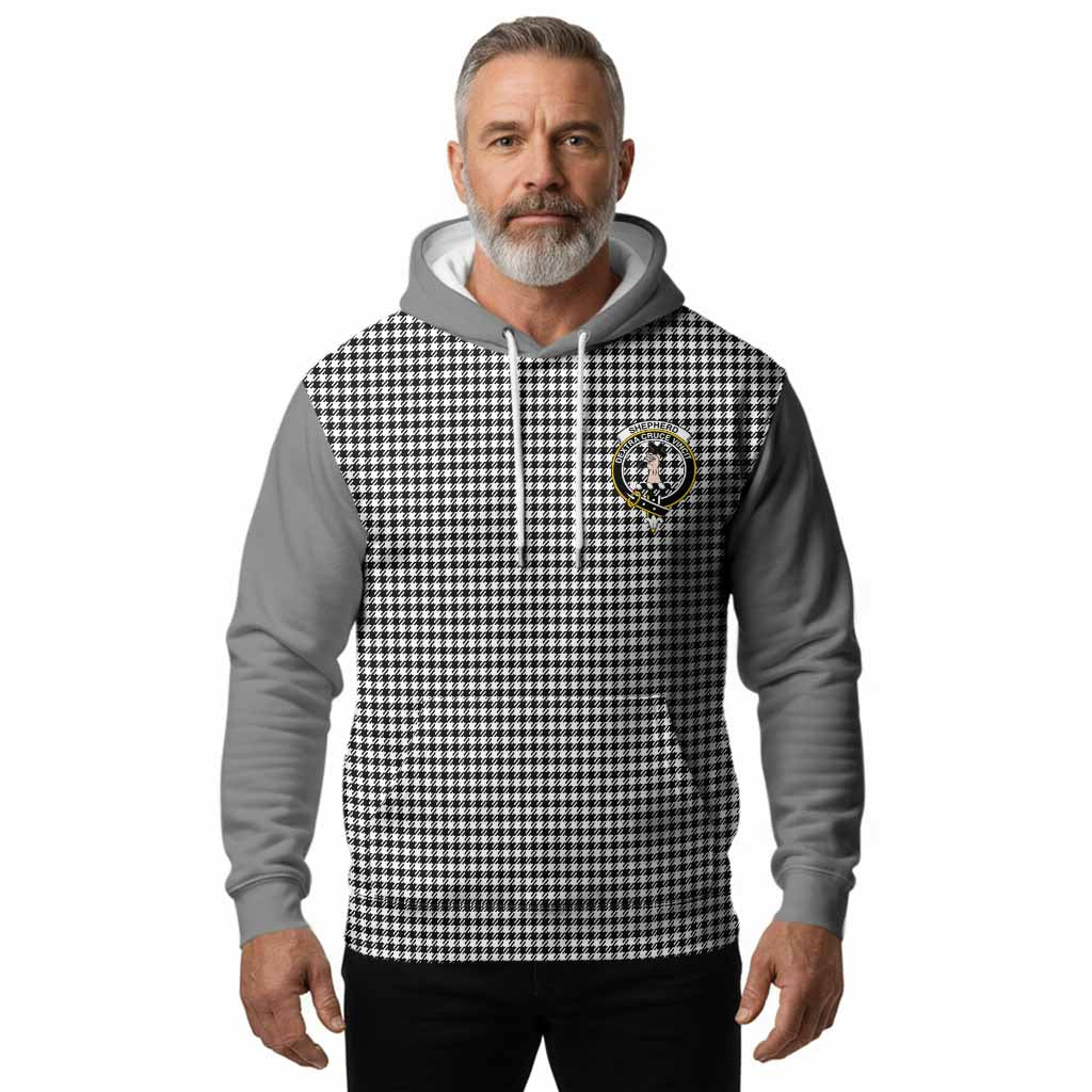 Shepherd Tartan Accent Hoodie with Family Crest