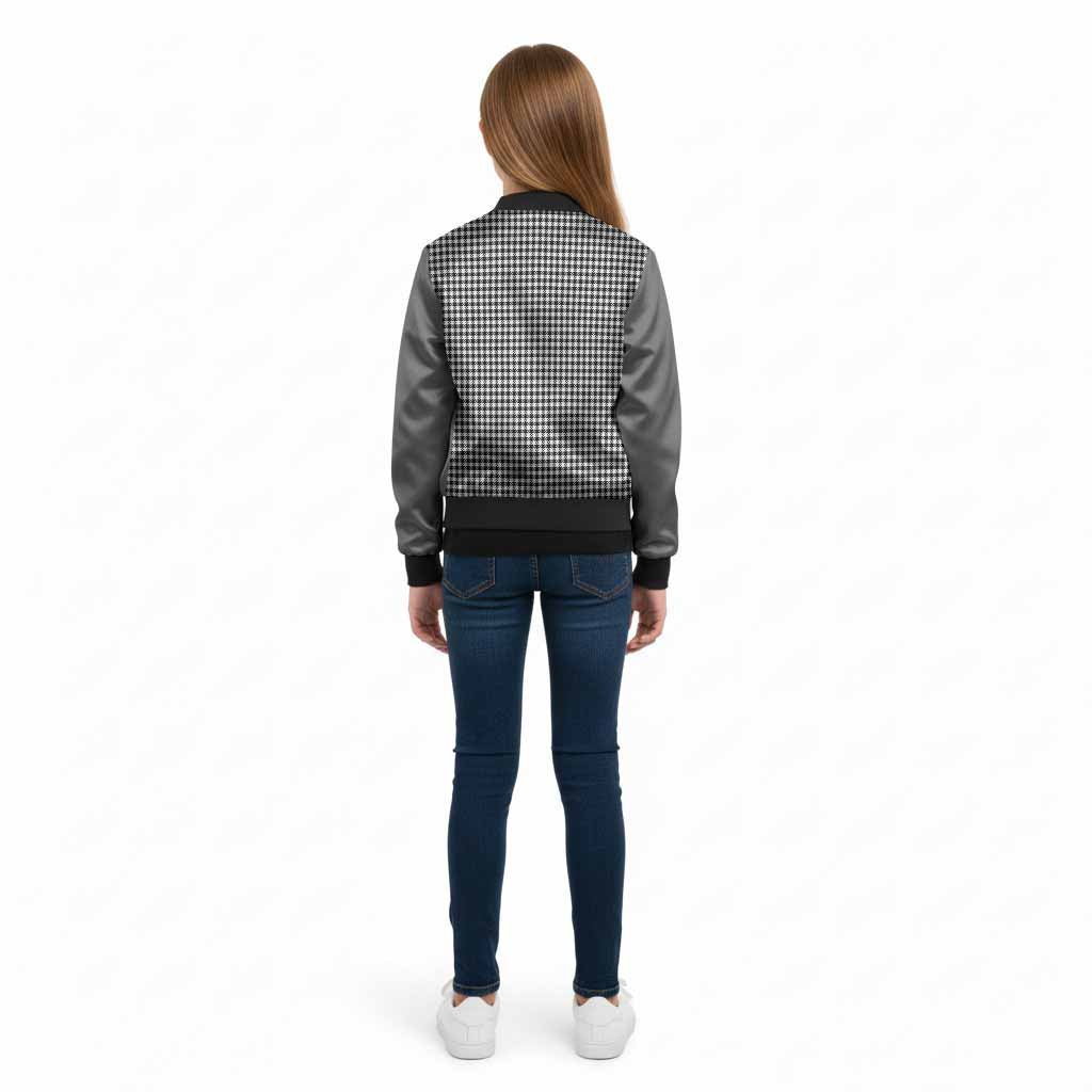 Shepherd Tartan Accent Kid Bomber Jacket with Family Crest
