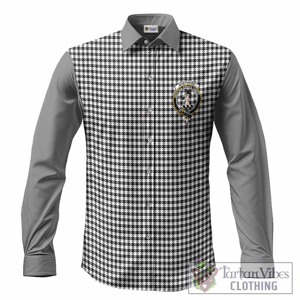 Shepherd Tartan Accent Long Sleeve Button Shirts with Family Crest