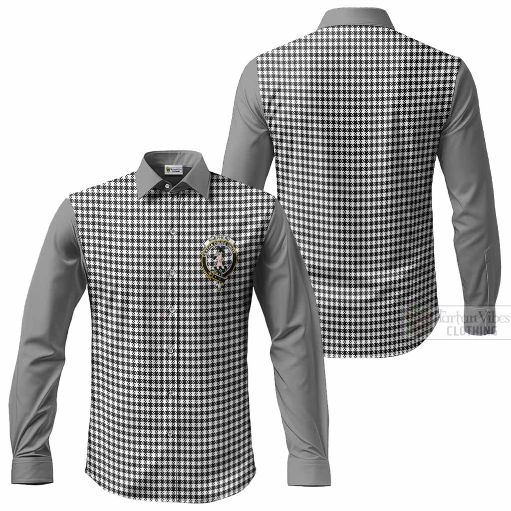 Shepherd Tartan Accent Long Sleeve Button Shirts with Family Crest