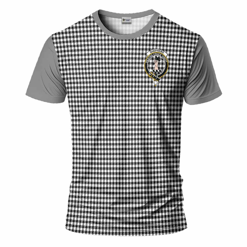Shepherd Tartan Accent T-Shirt with Family Crest