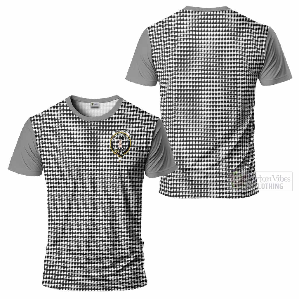Shepherd Tartan Accent T-Shirt with Family Crest