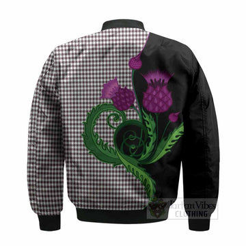 Shepherd Tartan Bomber Jacket Traditional Scottish Thistle