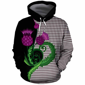 Shepherd Tartan Cotton Hoodie Traditional Scottish Thistle