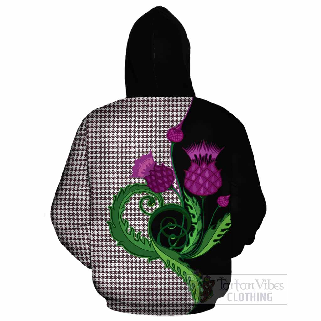 Shepherd Tartan Cotton Hoodie Traditional Scottish Thistle