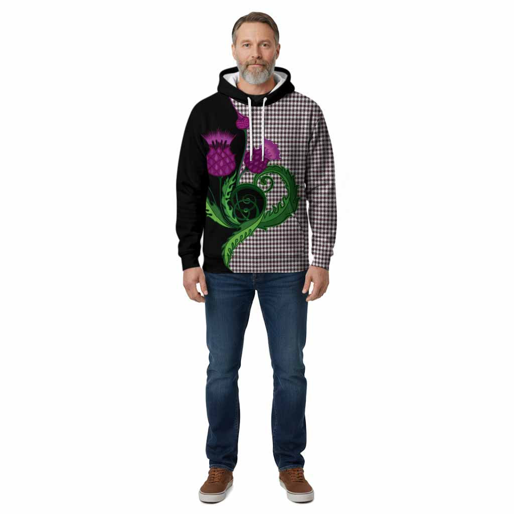 Shepherd Tartan Cotton Hoodie Traditional Scottish Thistle