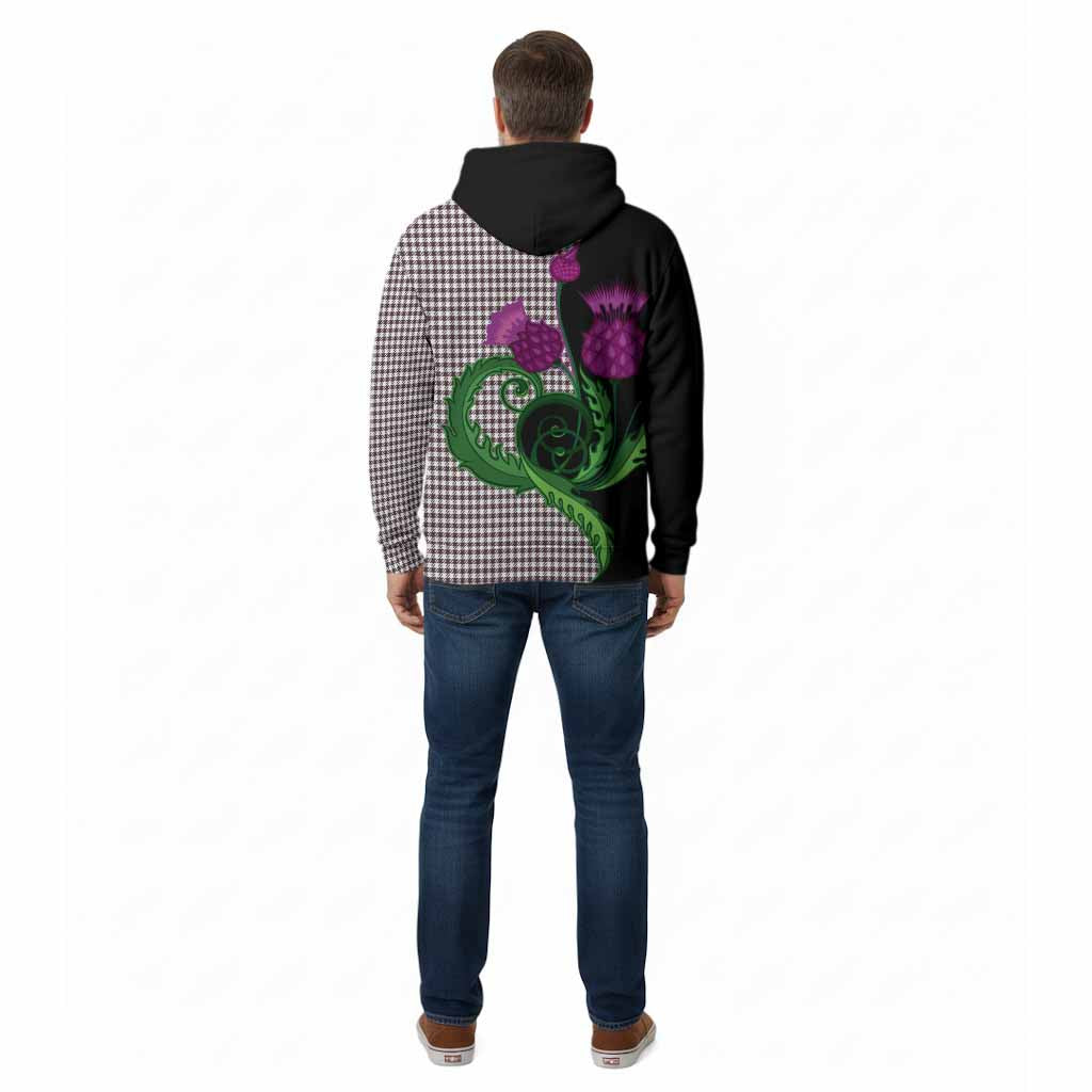 Shepherd Tartan Cotton Hoodie Traditional Scottish Thistle