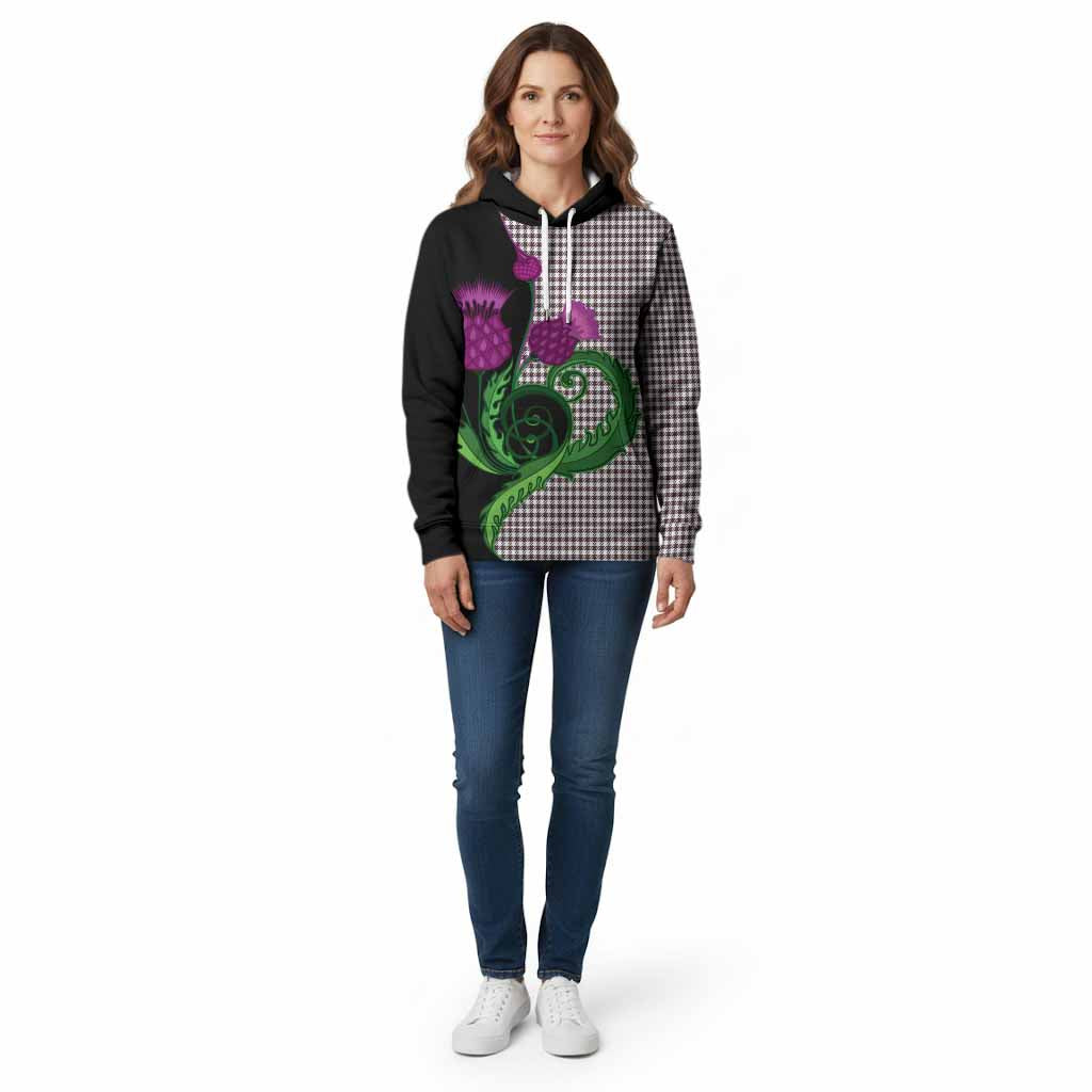 Shepherd Tartan Cotton Hoodie Traditional Scottish Thistle