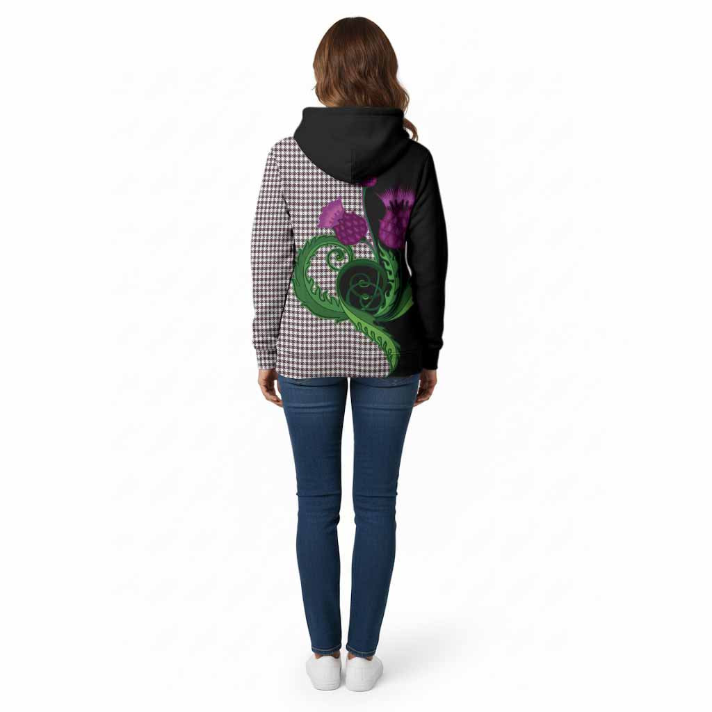 Shepherd Tartan Cotton Hoodie Traditional Scottish Thistle