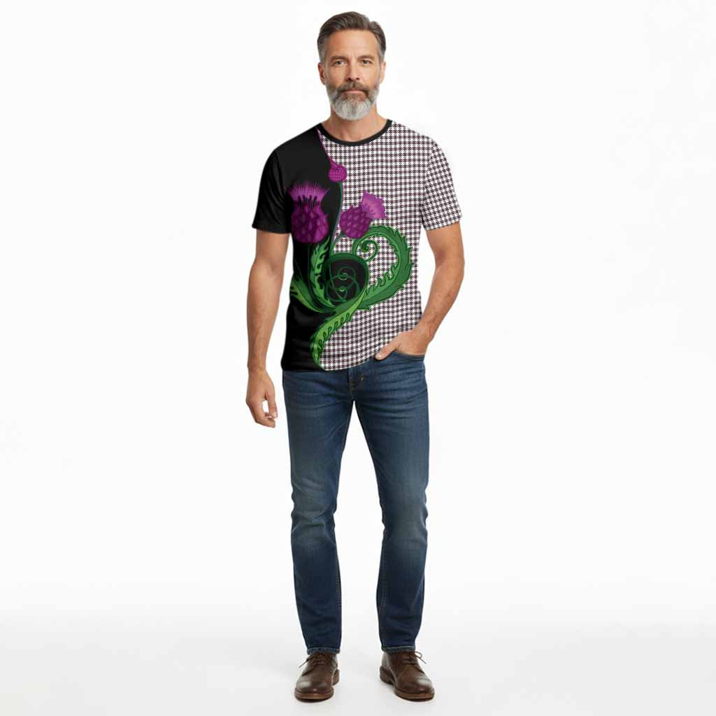 Shepherd Tartan Cotton T-shirt Traditional Scottish Thistle