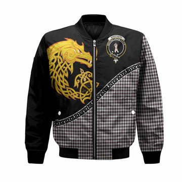 Shepherd Tartan Crest Bomber Jacket Legendary Dragon Knot Half Style