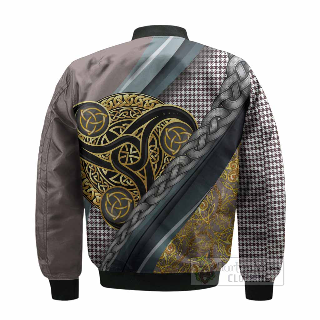 Shepherd Tartan Crest Bomber Jacket Scottish Triskele Celtic