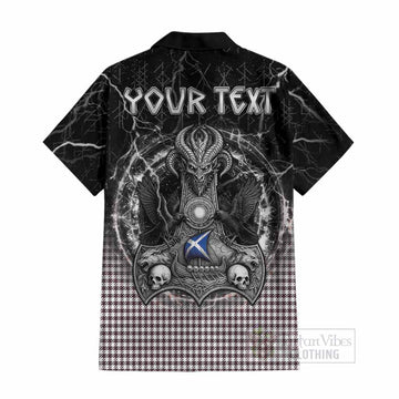 Shepherd Tartan Crest Cotton Hawaiian Shirt Celtic Odin's Raven Legacy