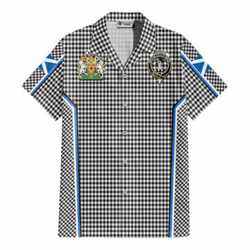 Shepherd Tartan Crest Cotton Hawaiian Shirt Scotland Coat of Arm Flag Style - Tartan Vibes Clothing