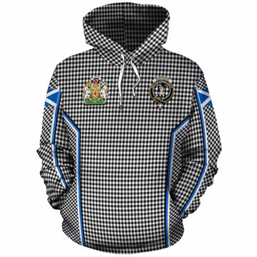 Shepherd Tartan Crest Cotton Hoodie Scotland Coat of Arm Flag Style - Tartan Vibes Clothing