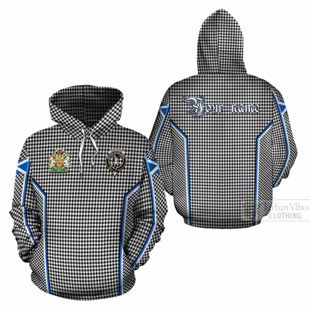 Shepherd Tartan Crest Cotton Hoodie Scotland Coat of Arm Flag Style - Tartan Vibes Clothing