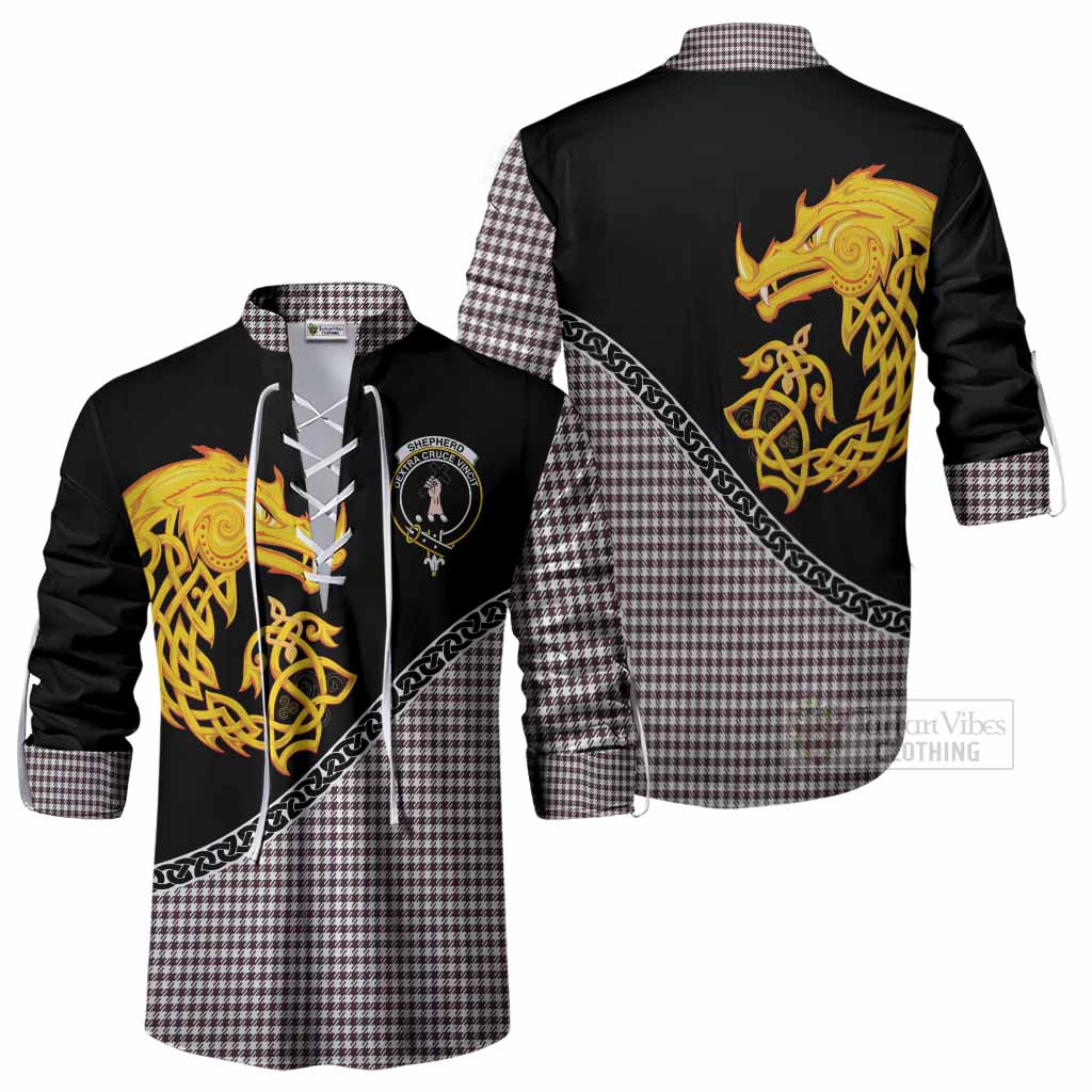 Shepherd Tartan Crest Ghillie Shirt Legendary Dragon Knot Half Style